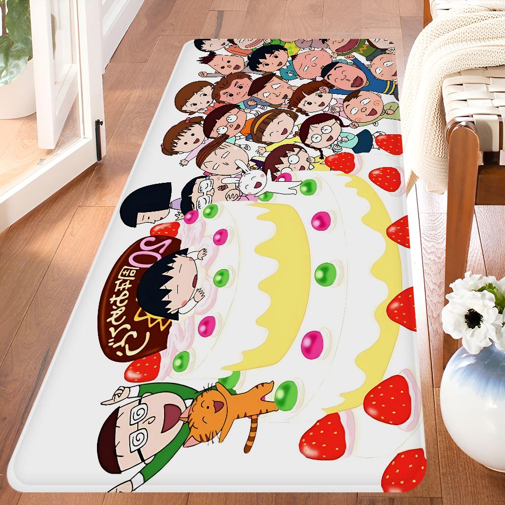 Anime C-Chibimaruko C-han Floor Mat INS Style Soft Bedroom Floor House Laundry Room Mat Anti-skid Household Carpets