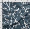 Soimoi Vogel mit Blättern-Druck, Baumwoll-Cambric, Quiltstoff, verkaufter Massenware 42 Zoll breit, mittelschwerer Baumwollstoff, Nähzubehör,