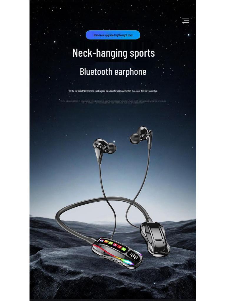 Neckband Bluetooth Headset: Long Battery Life, Card Slot, Crystal Clear Sound, Perfect for Active Lifestyles