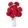 Pfingstrose Seidenblumenstrauß, 8 Köpfe - Künstliche Dekoration für Wohnzimmer & Hochzeit, Kostenloser Versand