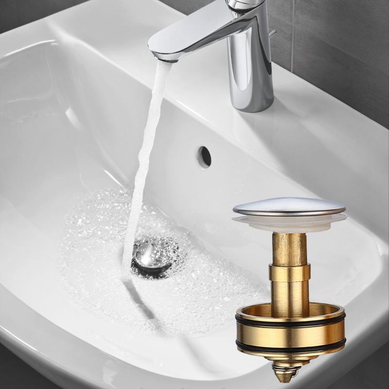 Copper Drain Filter Bounce Cores Sink Drain Plug Sink Basins Drain Basket Sink Stoppers for Bathroom Kitchen