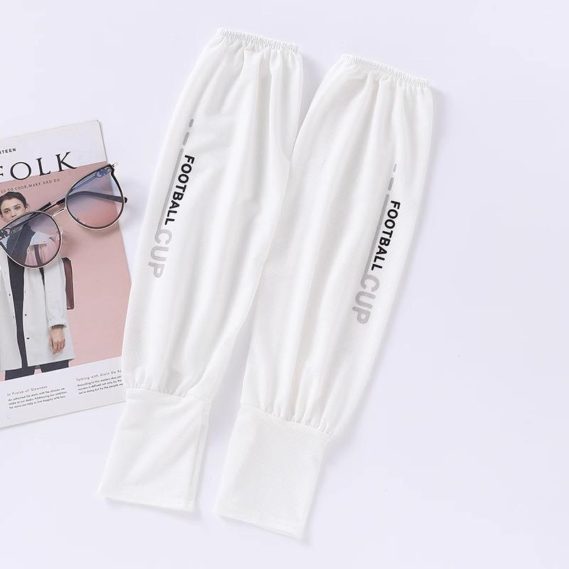 Ice Silk Sun Protection Arm Sleeves: Extended & Widened for Men & Women, Plus Size, Summer Gloves for Electric Vehicles.