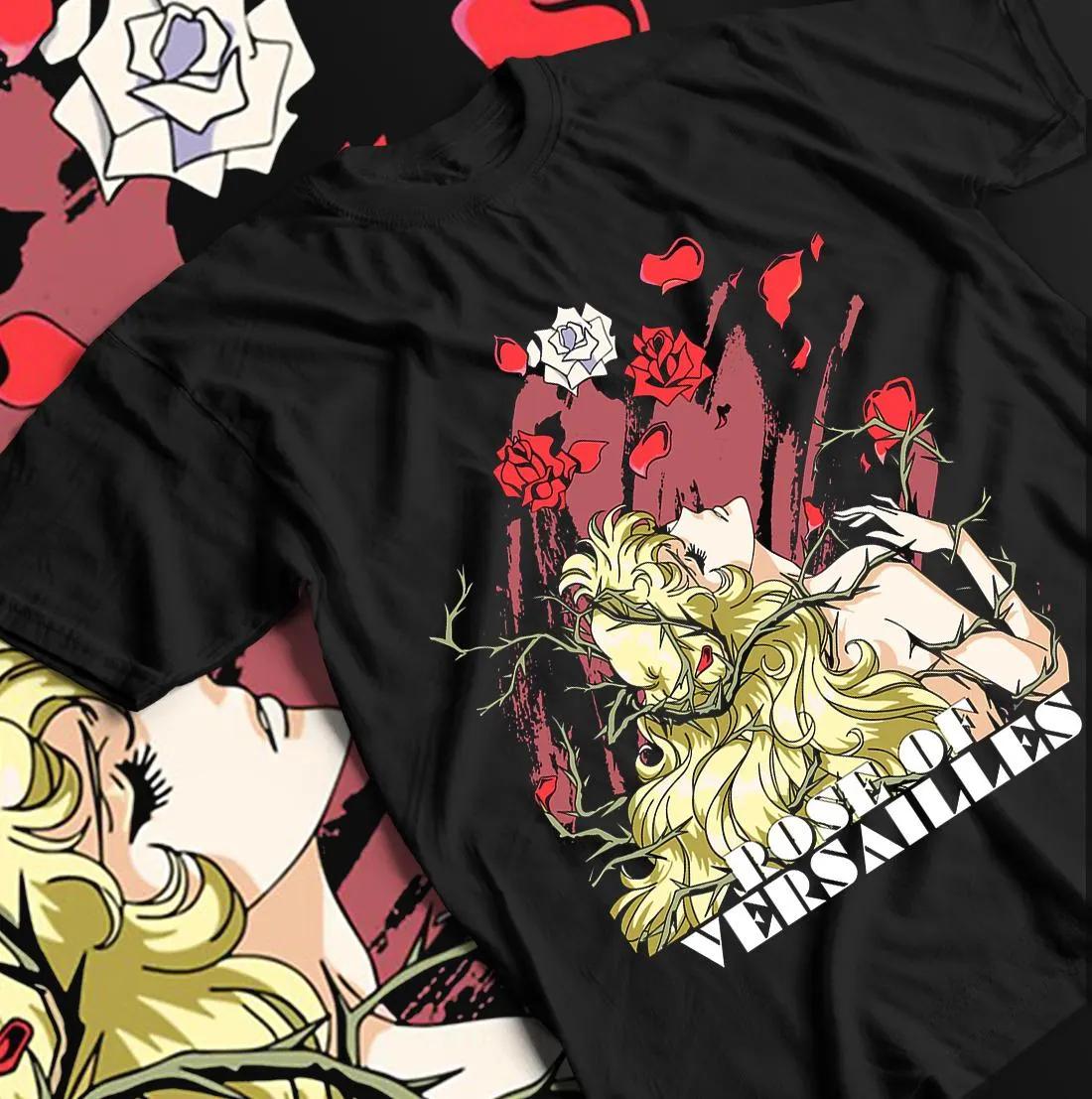 

Mens and Womens Versailles Rose Oscar Fran Ç Ois De Jarjayes Retro Anime Cotton Comfortable Loose Tshirt Comic Shirt 4XL