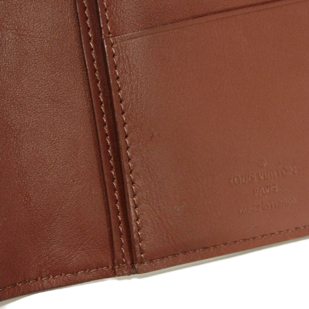 Used 12564 Portefeiulle Braza M61195 7940 New V Mark V Logo Bifold Brown Cuir Ombre Acajou Men's from Japan AUTHENTIC