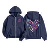 Kids Fashion Women's Lightweight Long Sleeve Zipper Hoodie Printed Hoodie With Pockets