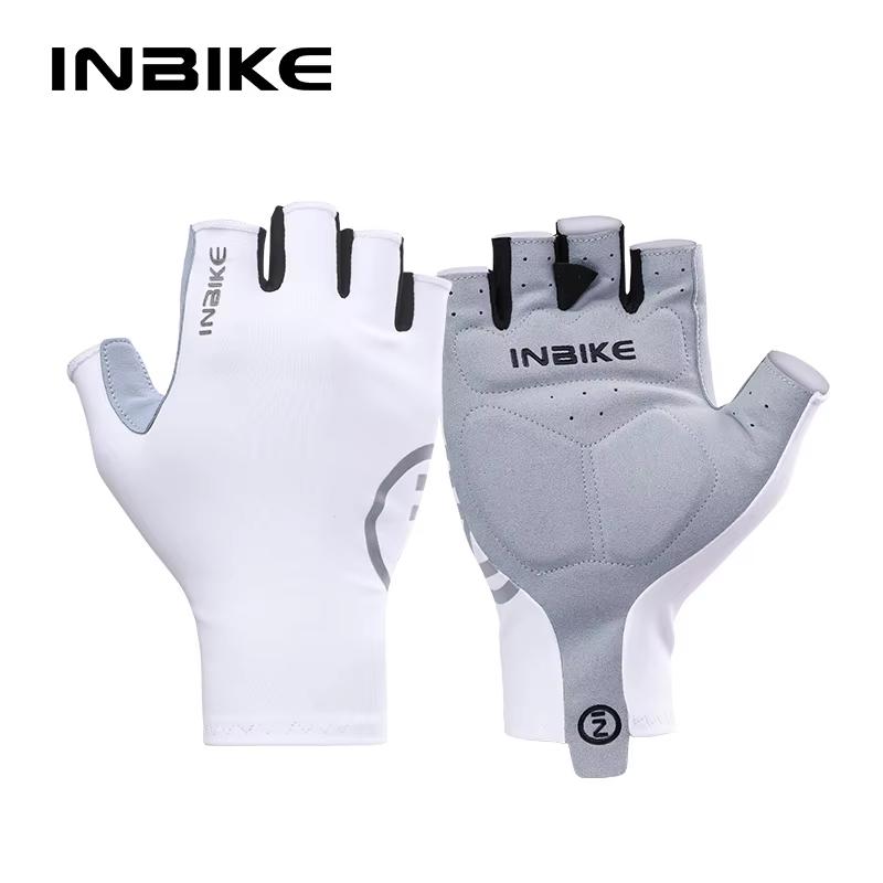INBIKE Women's Cycling Gloves Summer Half-Finger Padded MTB Bicycle Gloves Shock-Absorbing Road Bike Accessories