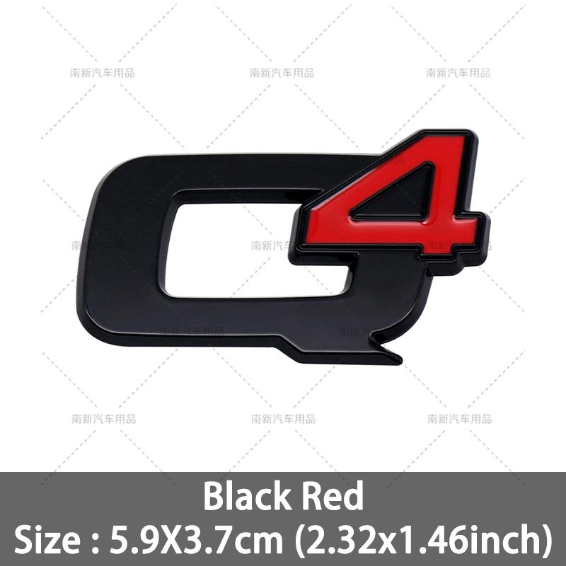 BEZO1 3D Metal Q2 Q4 Letter Badge Rear Giulia Stelvio Trunk Emblem Car Stickers For Alfa Romeo Giulia Stelvio Car Styling Accessories