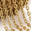 1 Meter Edelstahl Carving Rolo Kabel Panzerketten für Goldfarbene Halskette Choker Armband Schmuckherstellung DIY Komponenten