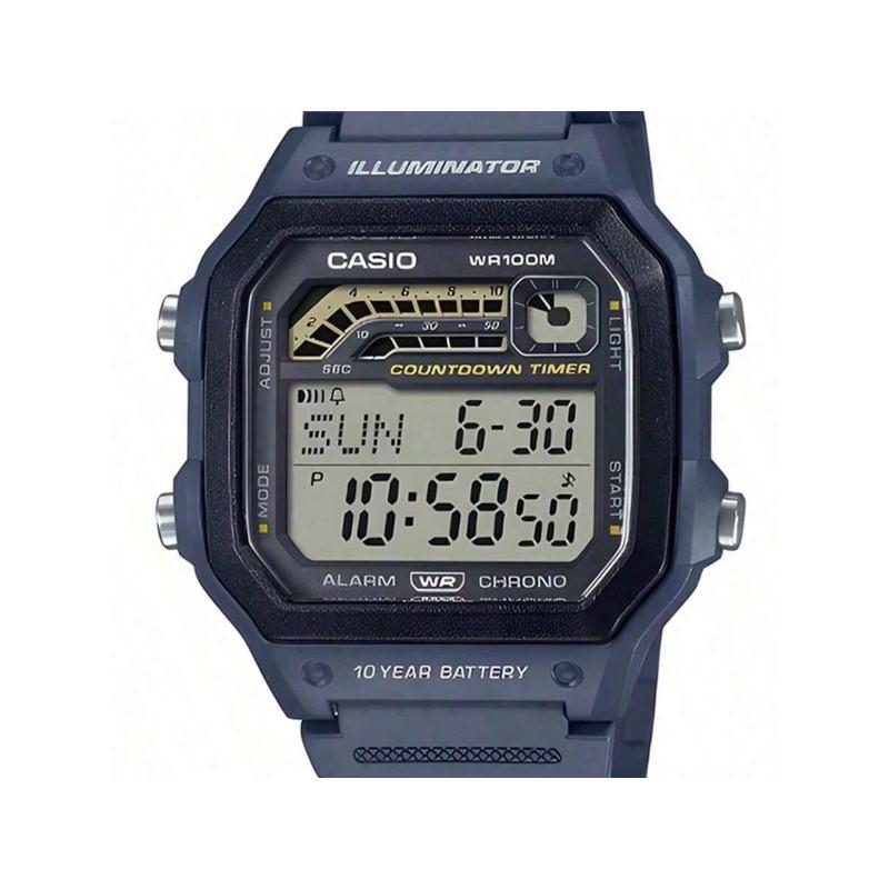 Casio Carcasă din Fibră de Carbon Curea din Rășină Ceas cu Cuarț pentru Bărbați WS-1600H-2AVPF