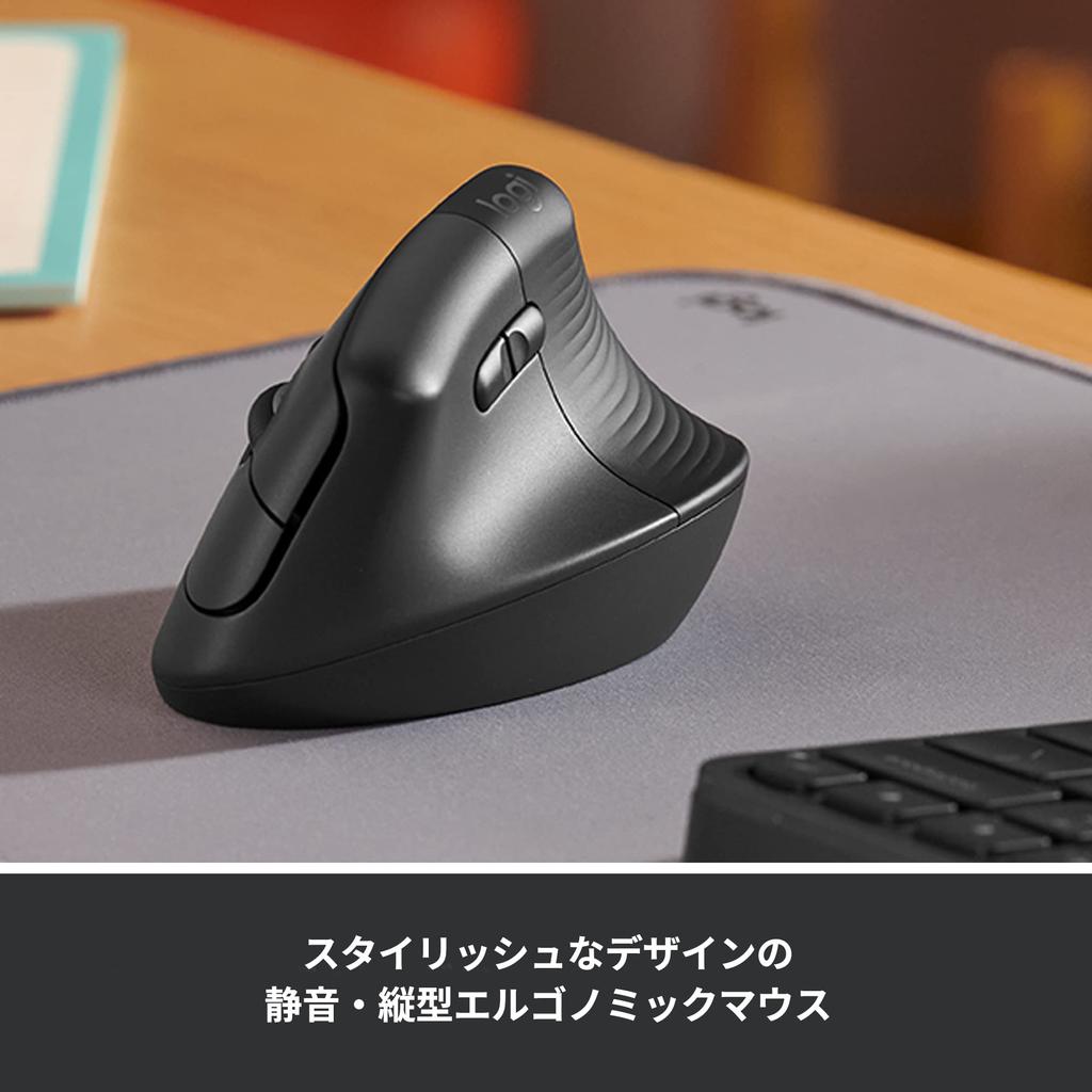 Logitech LIFT M800GR Wireless Vertical Silent Ergonomic Mouse (Logitech Bolt, Bluetooth, Unifying not supported, Smartwheel compatible, Wireless Mouse