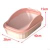 Cat Litter Box Open Top Pet Tray Easy to Clean Anti Splashing Pan Potty Toilet Bedpan