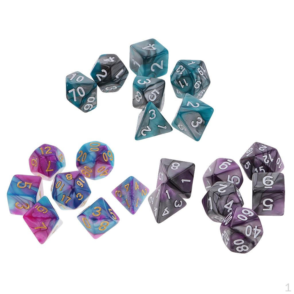 

21pcs/pack Two -die 1.6cm Fit For DND RPG Table Games Supplies