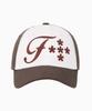 FREEMARIO F Cross Ball Cap [Brown]