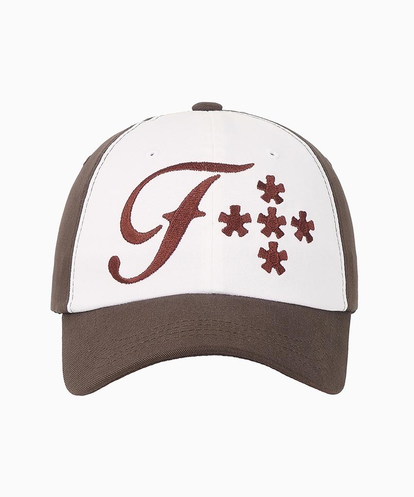 FREEMARIO F Cross Ball Cap [Brown]