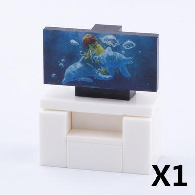DIY City Decoration Home Building Block Accessories Bed TV Sofa Refrigerator Dining Table Sweeper Phone Brick Gift Toy Kids J078