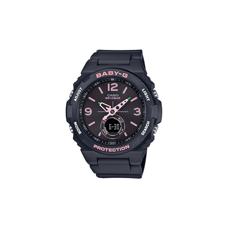 

Casio BABY-G series theme series retro design outdoor sports waterproof and shockproof quartz movement resin strap Japanese and Korean BGA-260SC-1APR чёрный