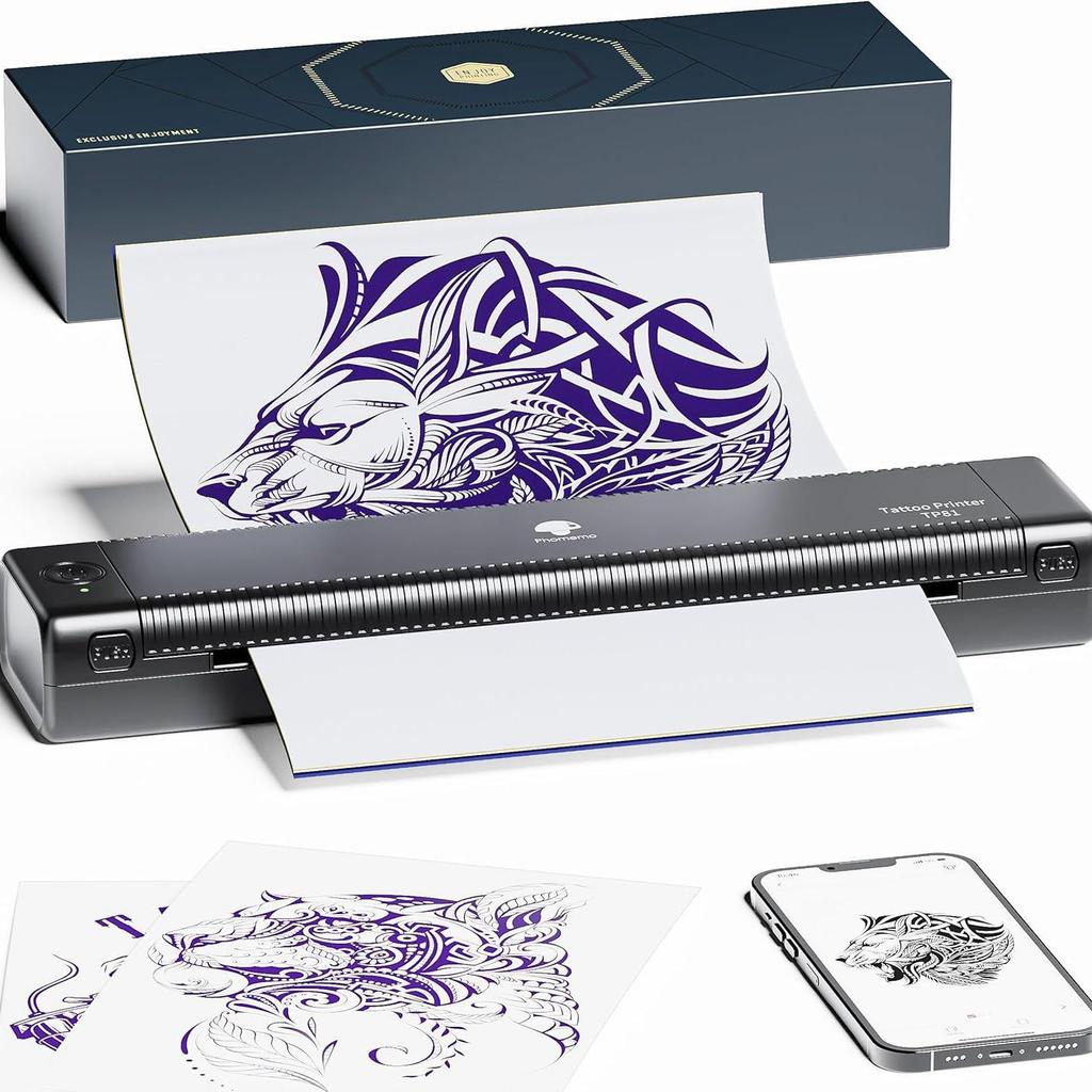 Phomemo TP81 Inkless Tattoo Printer & Line Art Transfer Machine