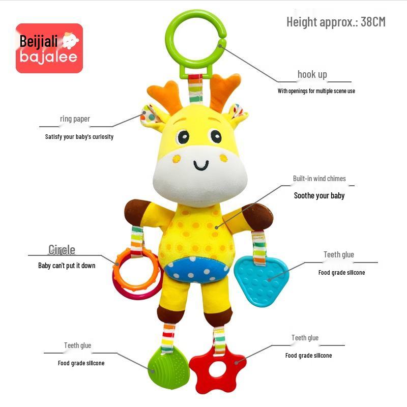 

Красочная плюшевая погремушка для детской коляски и успокаивающая игрушка, 0-1 год, подвесное украшение для мобиля в машину