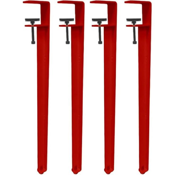 4 Stück Metall-Tischklemmenbeine,Verstellbare Kaffeetischbeine,F-Form Esstischfuß,Eisen Werkbankstützbeine,DIY Bartische Beine,Kein Bohren Design,mit