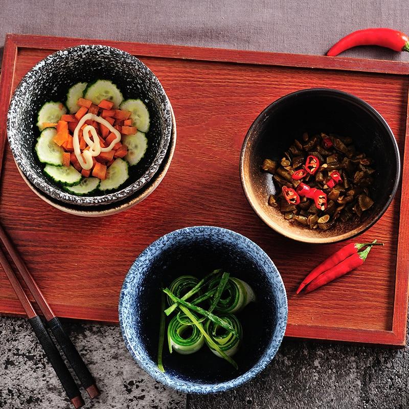 Japanese Style Ceramic Household Rice Bowl Salad Breakfast Soup Bowl Creative Sushi Noodle Bowl Restaurant Kitchen Tableware