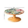 Wooden Cake Stand, Green Hygge Mango Wood Cake Stand (10 Inch),  Nestroots