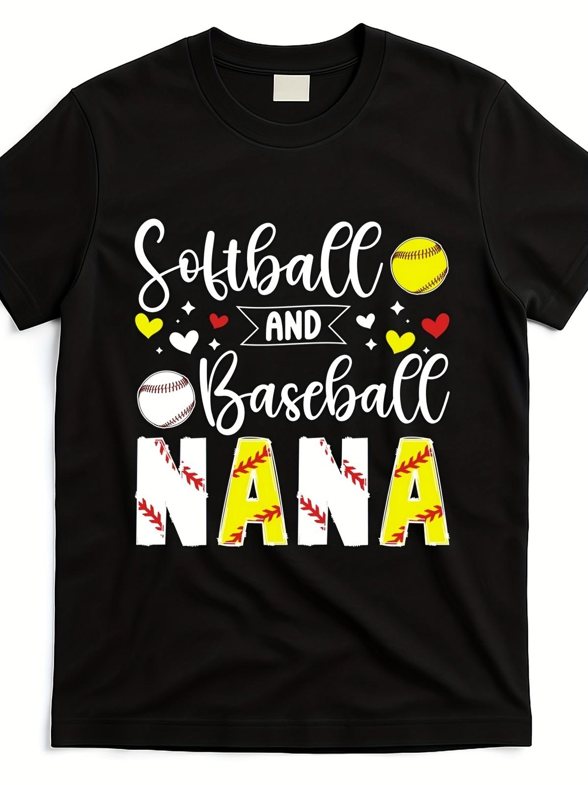 Men S & Women S Softball & Baseball Nana Graphic T-Shirt - 220gsm Heavyweight XXXL