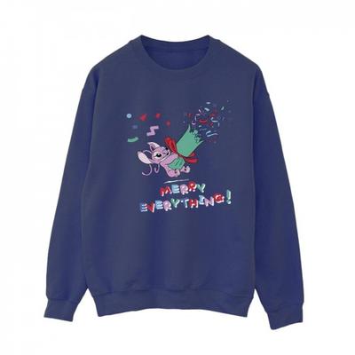 Womens/Ladies Lilo And Stitch Angel Merry Everything Sweatshirt
