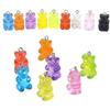 Gummy-style bear 20-piece set 10 colors resin charm clear candy pendant handmade decoration parts earrings keychain craft materials