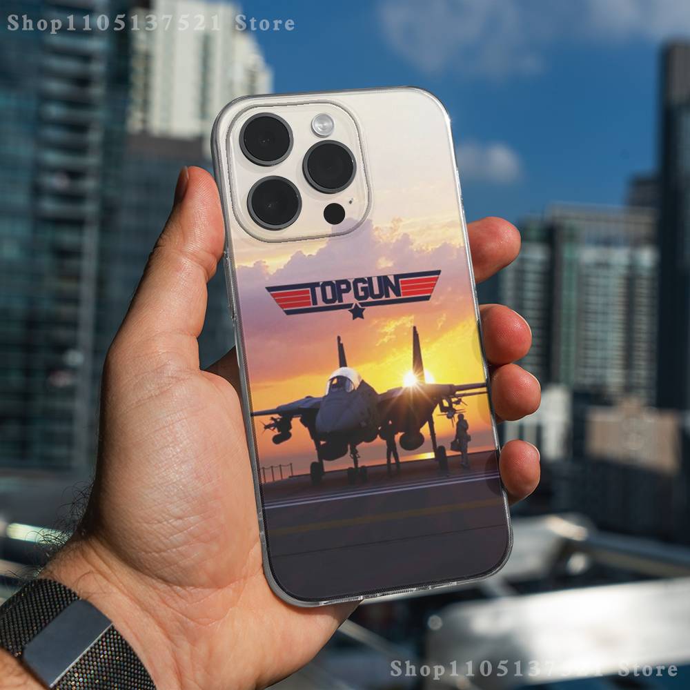 Movie T-Top G-Gun M-Maverick Phone Case For iPhone 17,16,11,15,13,14,12,Air,Mini,Plus,Pro,Max,Plus,E Clear Soft Shell
