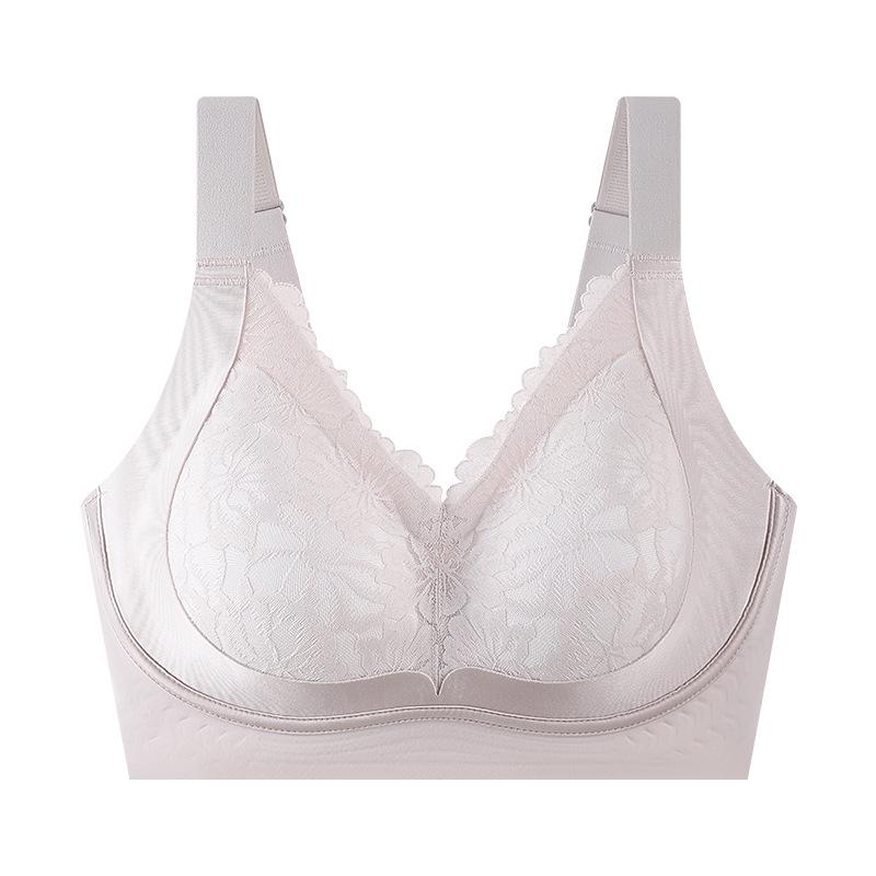 Reggiseno Push-Up in Pizzo per Seno Abbondante - Supporto Laterale, Anti-Rilassamento, Sollevante, Taglie Forti