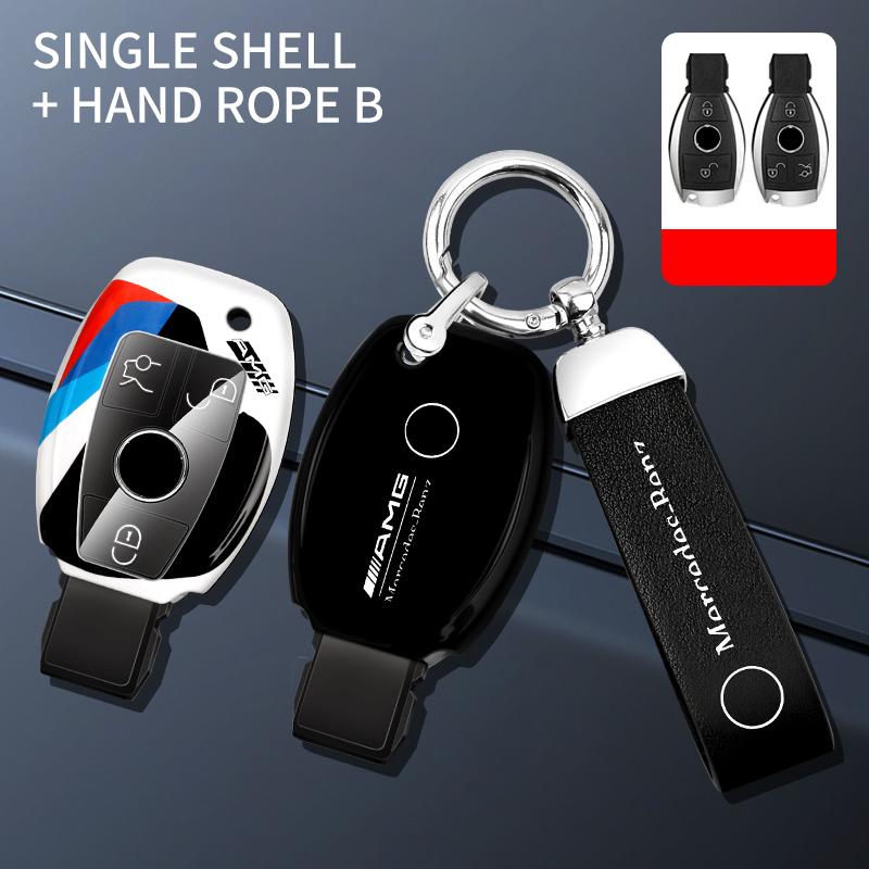 Hub Cap HOT ABS Car Key Case Cover Shell Fob For Mercedes Benz A C E S Class W204 W205 W212 W213 W176 GLC CLA AMG W177 Auto Accessories DL1