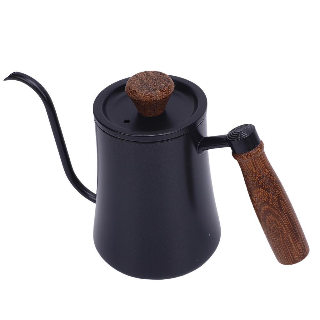 Hand Brew Coffee Kettle 600ML 304 Stainless Steel Narrow Spout Coffee Pot with Scale Insulated Handle for Home Camping