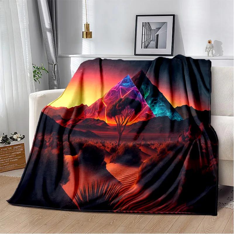 Ägyptische Pyramide Berühmte Architektur Decke, Weiche Überwurfdecke für Zuhause Schlafzimmer Bett Sofa Picknick Reise Ruheabdeckung Decke Kinder