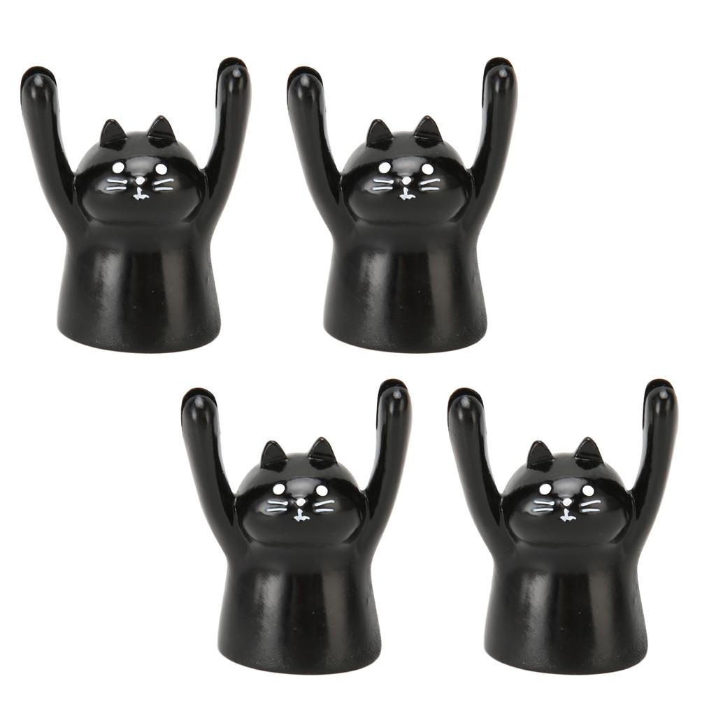 4Pcs Cartoon Photo Clip Cute Cat Resin Stable Eye Catching Animal Note Holder for Wedding Party