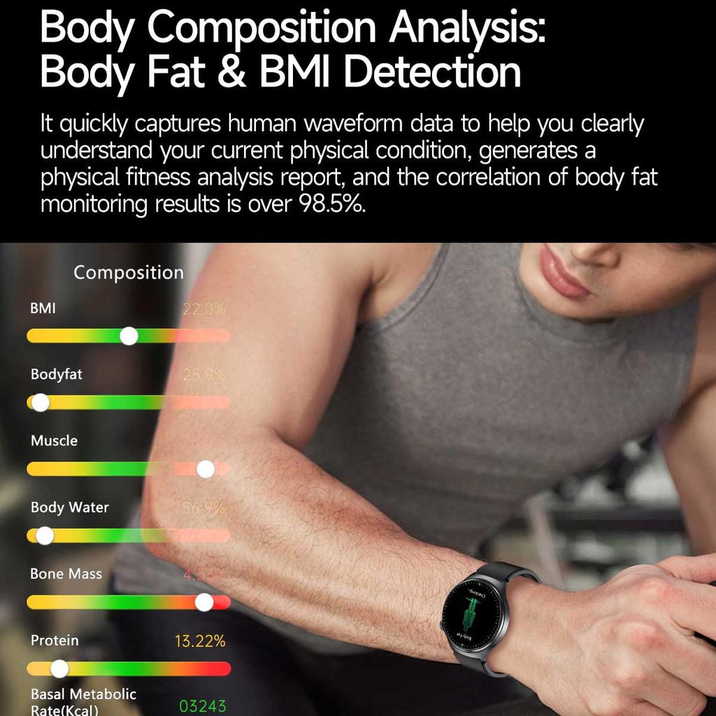 Men Smart Watch AMOLED ECG Health Monitoring Outdoors Flashlight Bluetooth Calling Sports Fitness Tracker TK27 Smartwatch