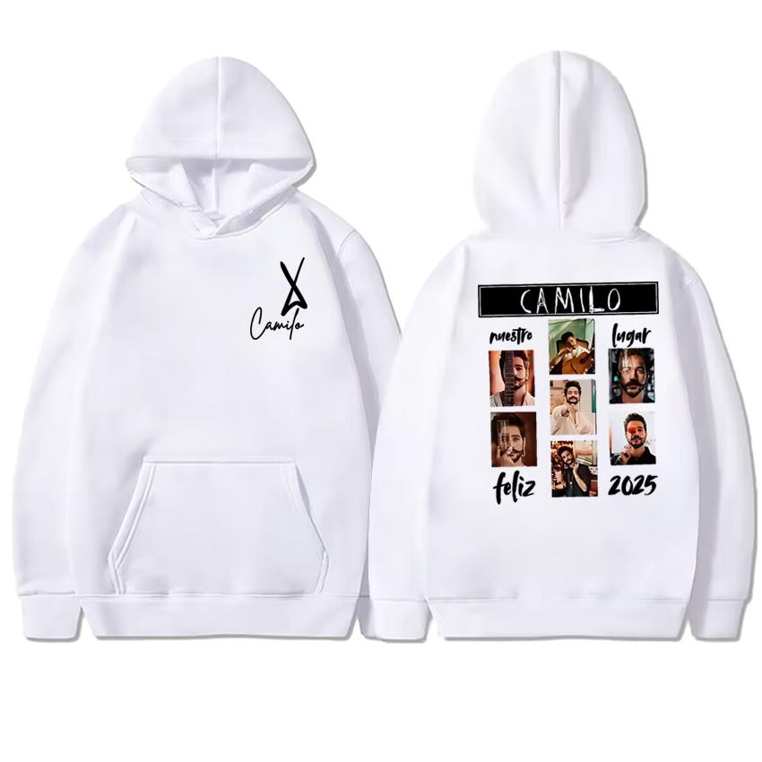 Hot Singer Camilo La Tribu 2025 New Album Cover Double Sided Graphic Pullover Men Women Vintage Sweatshirt Unisex Fleece Hoodie