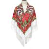 Square Shawl Flower Scarf For Women'S Large-Sized Hijab Retro Printed Tassels Warp Warm Autumn And Winter Cape Bufandas Poncho