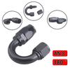 Universal AN4 AN6 AN8 AN10 AN12 Straight 45 90 120 180 Degree Oil Fuel Swivel Hose End Fitting Oil Hose End Adaptor Kit Tube Joi Fuel Injectors 6