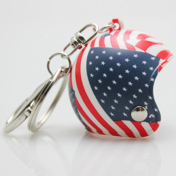 Helmet Key Chain Plastic Motorcycle cute Keychain Men key holder Women Key Ring Trendy Key ring For Car Purse Bag Gift