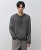 Luna Dyed Henley Neck Long Sleeve T-Shirt [Charcoal Gray]