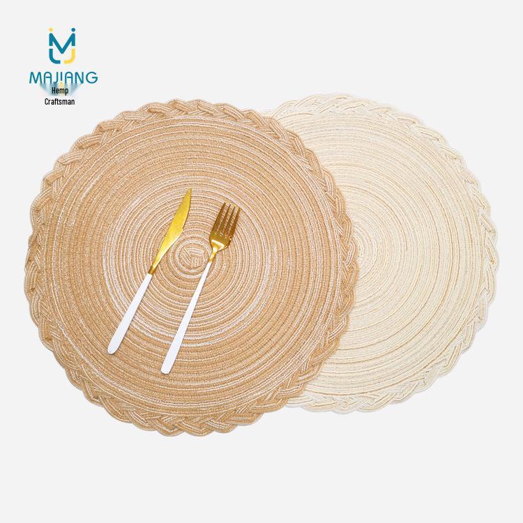 Nordischer Baumwollspitzen-Runder Platzset