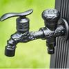 Carved Wall Mount  Antique Bibcock Garden Wash Basin Faucet Decorative Outdoor Garden Mop Taps