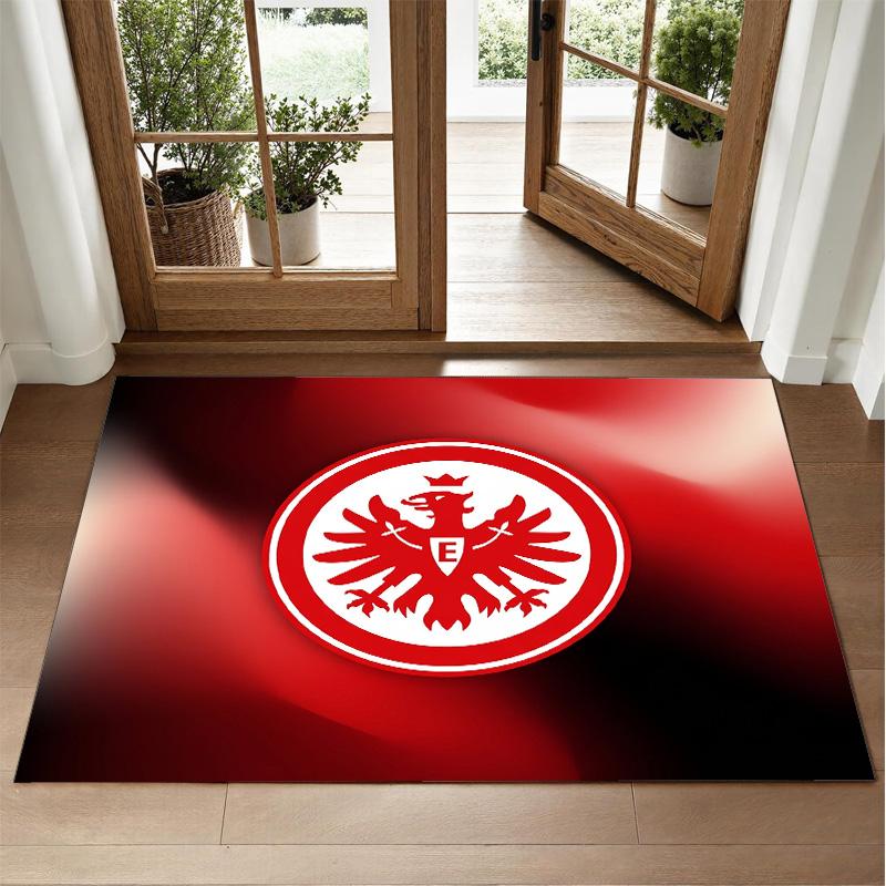Eintracht Frankfurt Football Design Crystal Velvet Rug Soft Decorative Mat for Bedroom Entrance