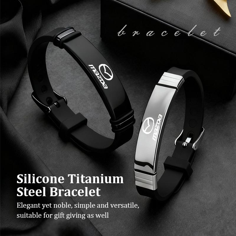 For Mazda Car Logo Custom Bracelets Wirstband Stainless Steel For Men Axela Speed 6 CX3 CX4 CX5 CX7 CX8 CX9 MS Demio