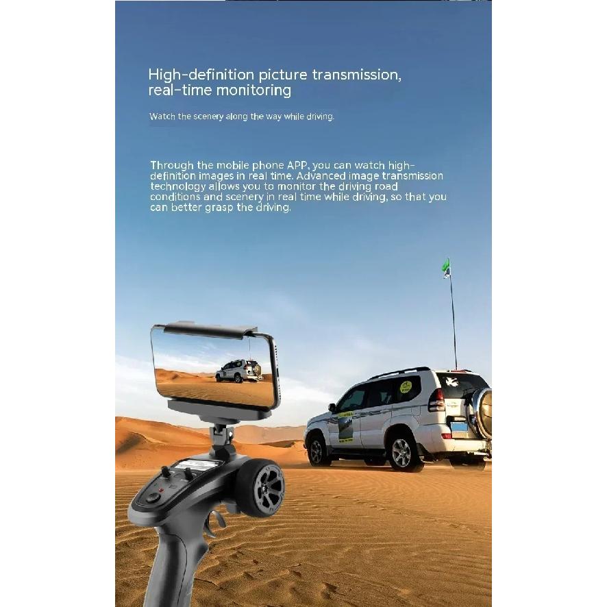 FY004A 45cm Rc Crawler Truck Remote Control Vehicle Model 6x6 Drive Optional Camera Toys for Boy Military Model Gift
