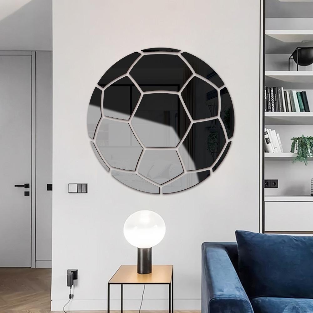Sports Theme Acrylic Mirror Wall Sticker Basketball Football Soccer Decal Kids Boys Room Home Waterproof Mural