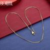 925 Sterling Silver 16-30 Inch Side Chain Gold Necklace Wedding Jewelry