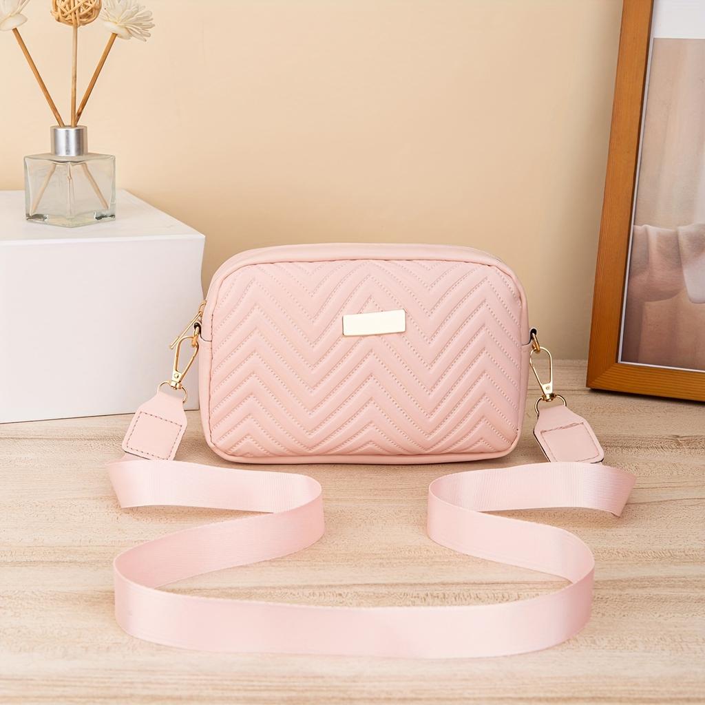 Mini Fashi gesteppte Crossbody-Tasche, Trendige PU-Umhängetasche, Damen-Freizeit-Handtasche & Münzbörse