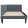 L Shaped Bed Frame with Headboard Dark Grey 90 Cm X 200 Cm Velvet