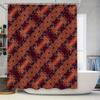 Exquisite Red Black Blue Shower Curtain For Bathroom Decor Water Repellent Fabric With Unique Design Pattern